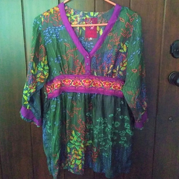 Johnny Was Tops - Johnny Was Floral Blouse